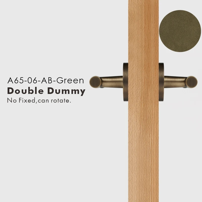 Leather Wrapped Solid Brass Door Lever Set, US Standard