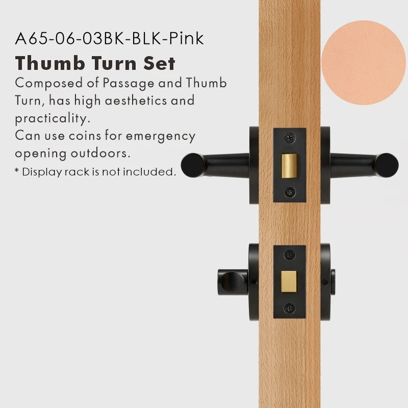 Leather Wrapped Solid Brass Door Lever Set, US Standard