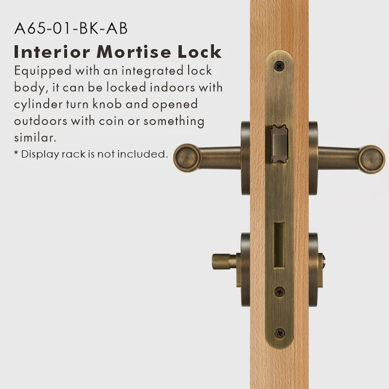 Cross Knurled Solid Brass Door Lever Set, US Standard