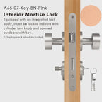 Round Solid Brass Door Knob Set, US Standard