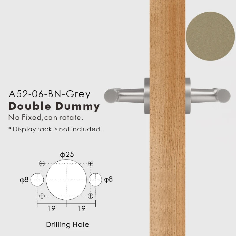 Leather Wrapped Solid Brass Door Lever Set, European Mortise