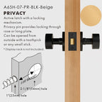 Round Solid Brass Door Knob Set, US Standard
