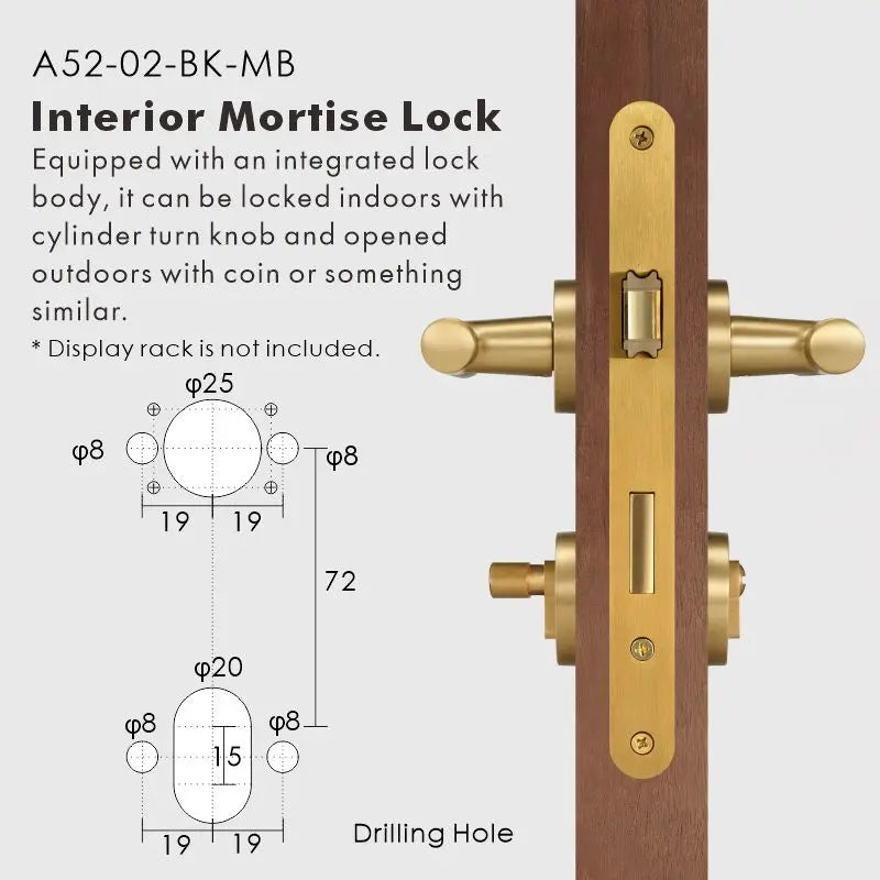 Diamond Knurled Solid Brass Door Lever Set, European Mortise