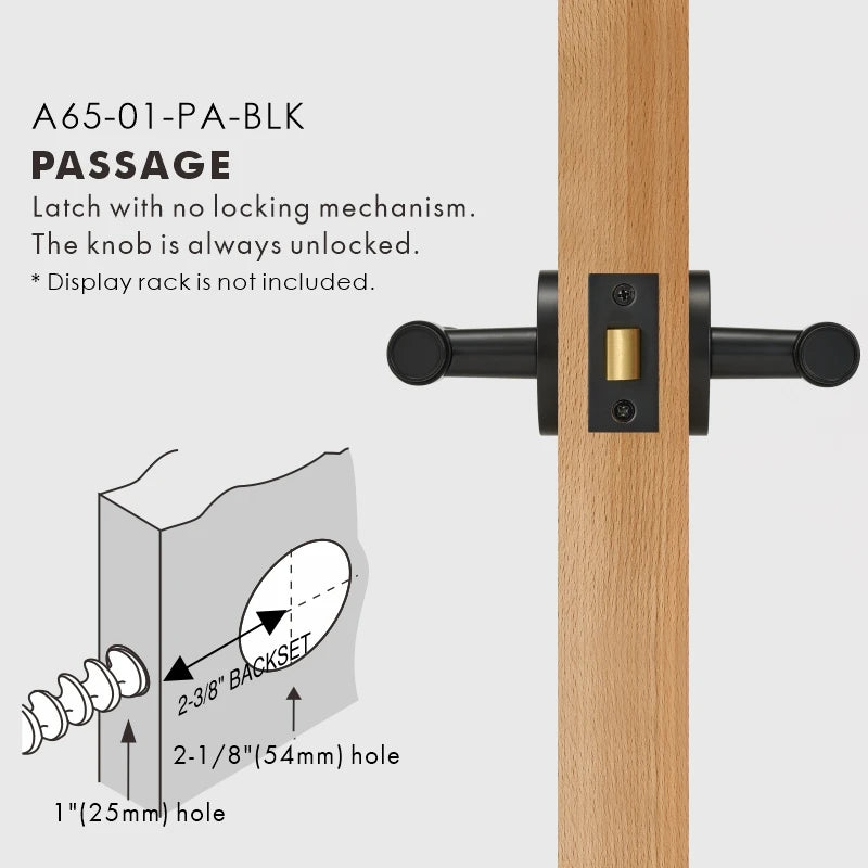 Cross Knurled Solid Brass Door Lever Set, US Standard
