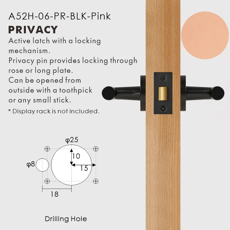Leather Wrapped Solid Brass Door Lever Set, European Mortise