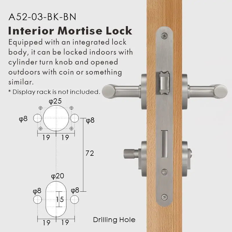 Linear Knurled Solid Brass Door Lever Set, European Mortise