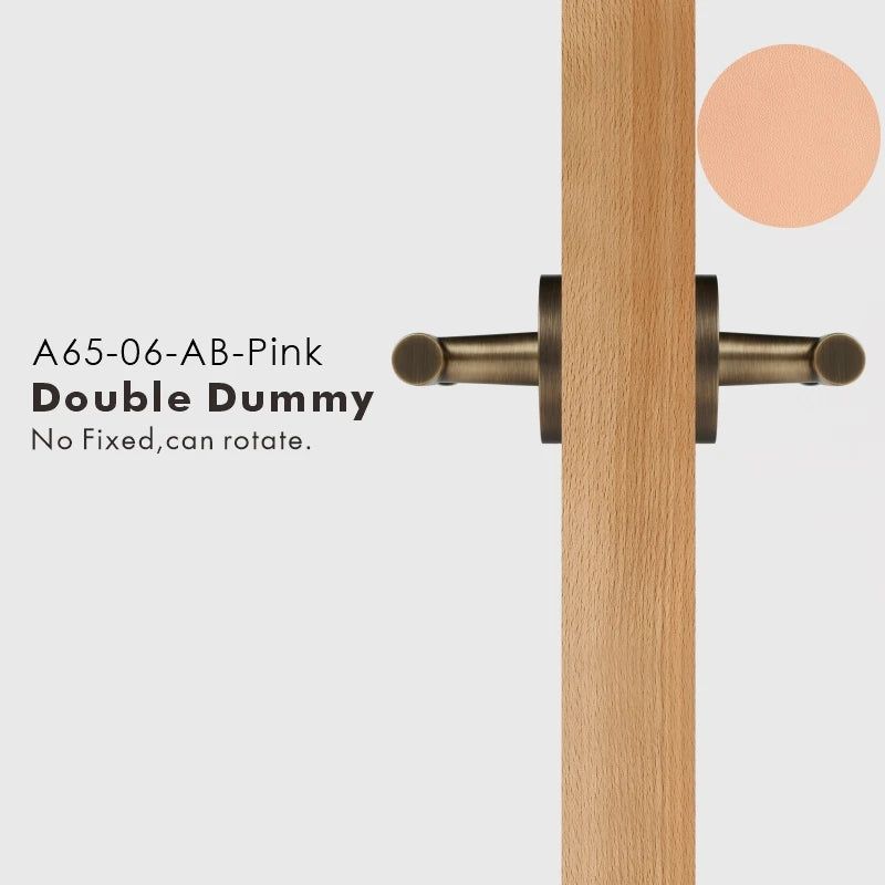 Leather Wrapped Solid Brass Door Lever Set, US Standard