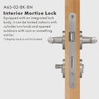 Diamond Knurled Solid Brass Door Lever Set, US Standard