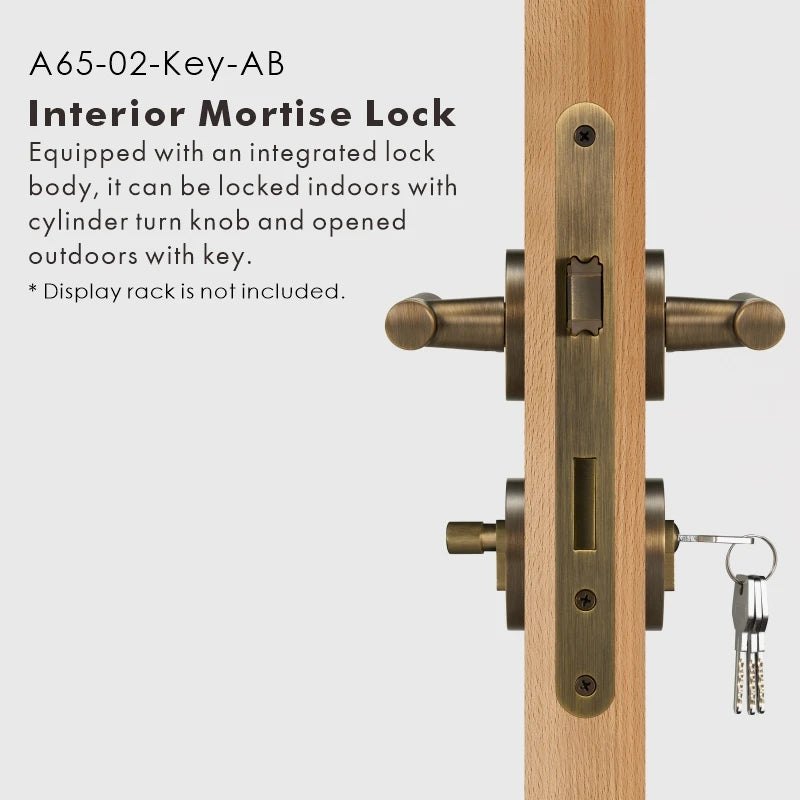 Diamond Knurled Solid Brass Door Lever Set, US Standard