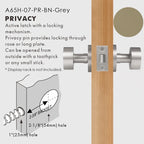 Round Solid Brass Door Knob Set, US Standard