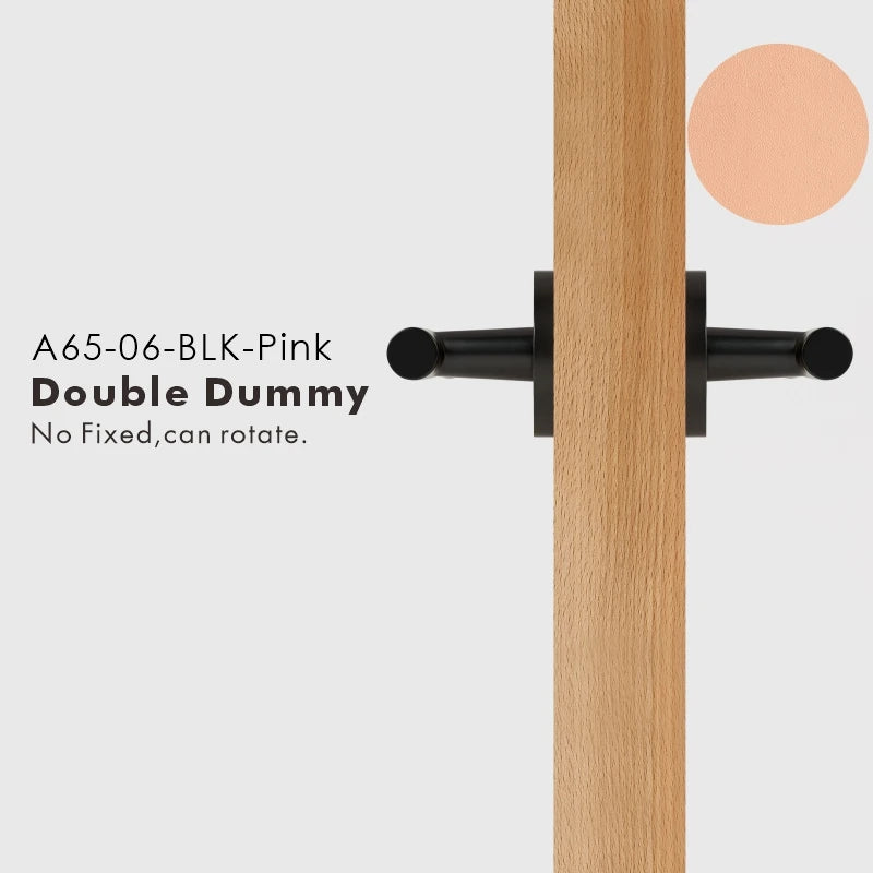 Leather Wrapped Solid Brass Door Lever Set, US Standard
