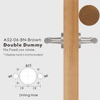 Leather Wrapped Solid Brass Door Lever Set, European Mortise