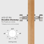 Round Solid Brass Door Knob Set, European Mortise