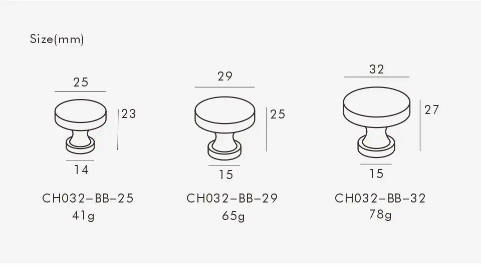 Solid Brass Round Cabinet Knob – Minimalist Design