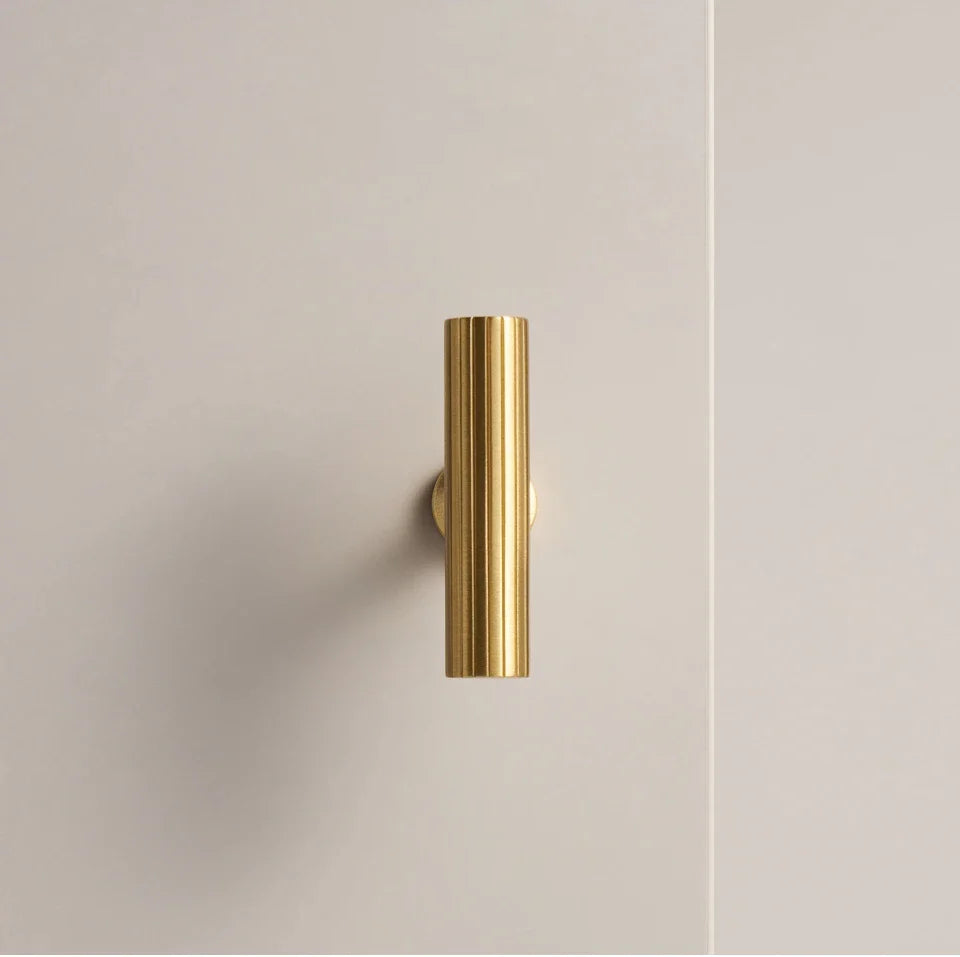 Solid Brass Art Deco Handle – Vertical Line Cabinet Knobs & T-Bar Pulls