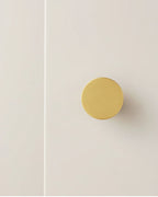Solid Brass Round Cabinet Knob & Wall Hook – Minimalist Circular Design