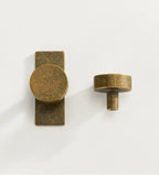 Antique Brass Cabinet Knob – Ice Flower Vintage Design
