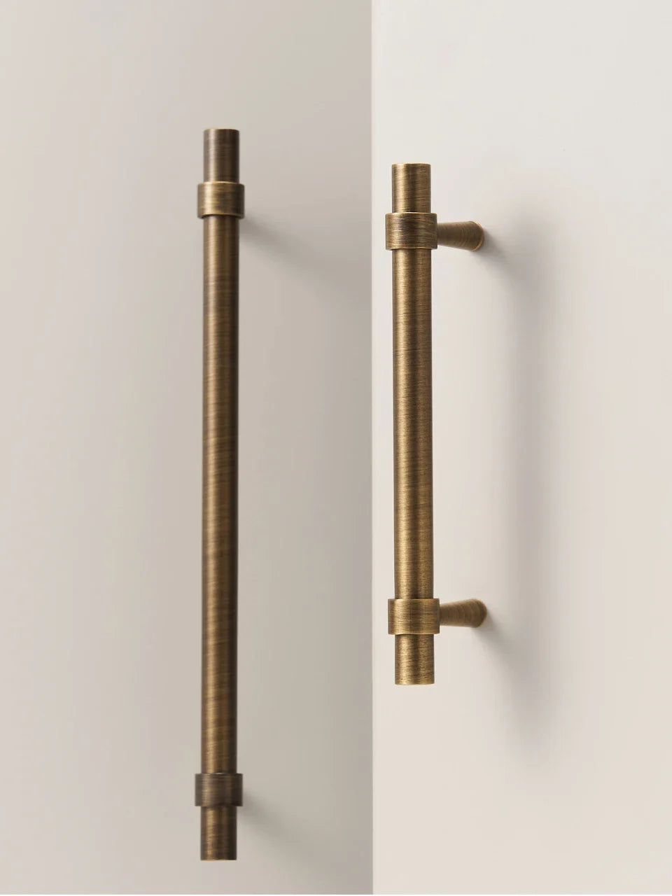 Solid Brass Stepped Ring Handle – Brushed Antique & Gold Cabinet Pulls & Knobs