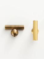 Brass Round Ball Handle – Long T-Bar Cabinet & Drawer Pull