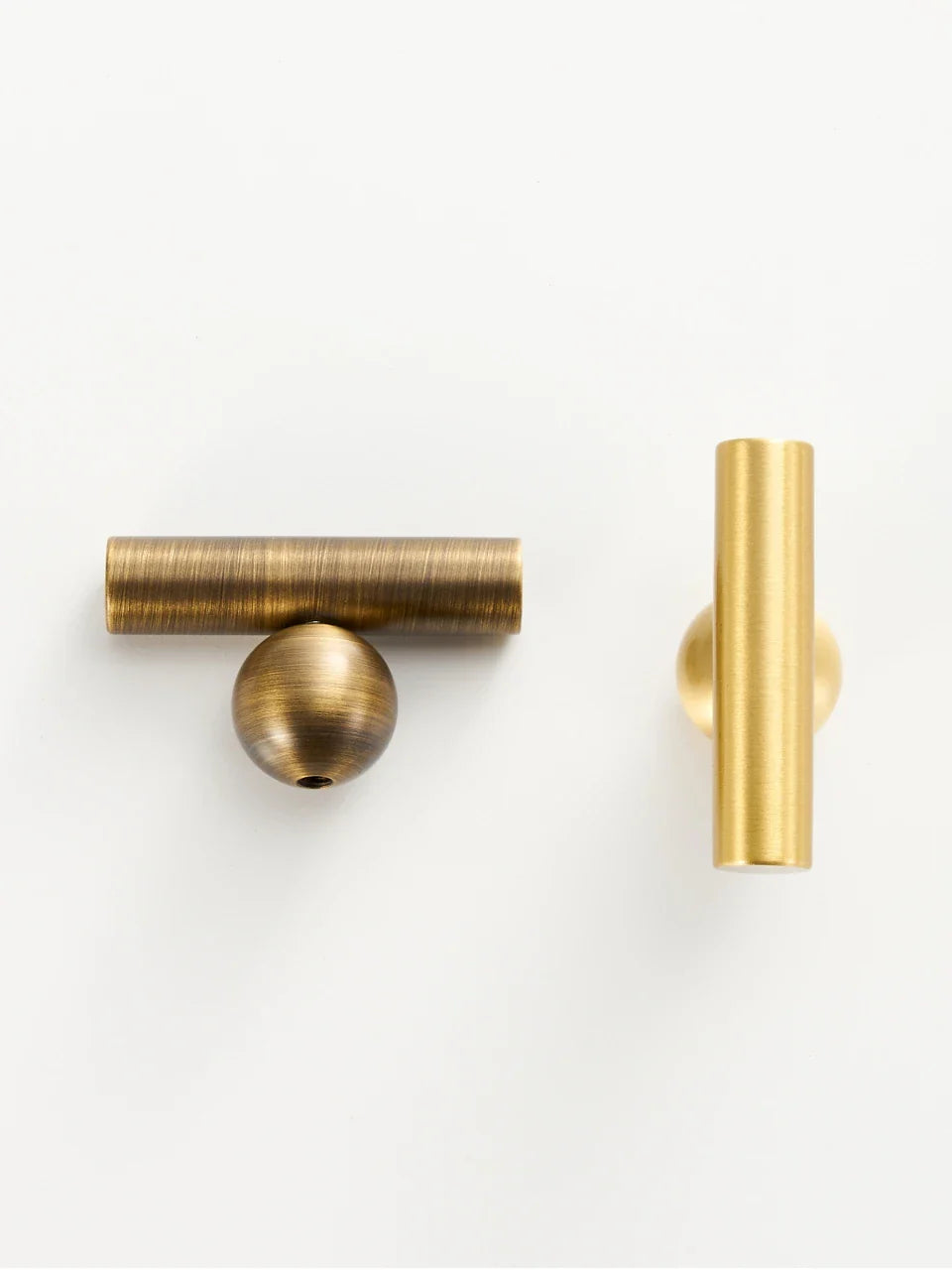 Brass Round Ball Handle – Long T-Bar Cabinet & Drawer Pull