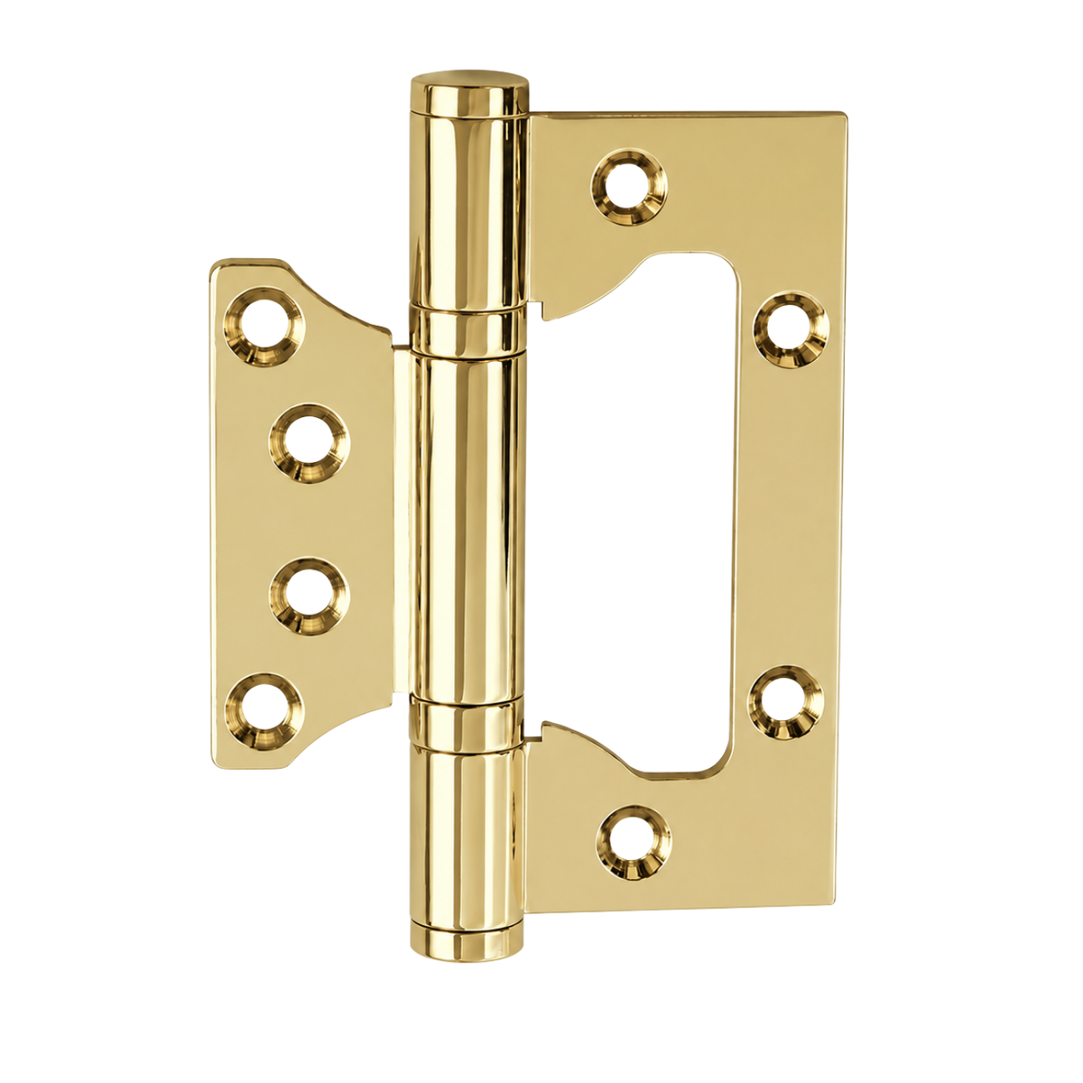 Butterfly Brass Hinge — 4.02" H × 2.52" W