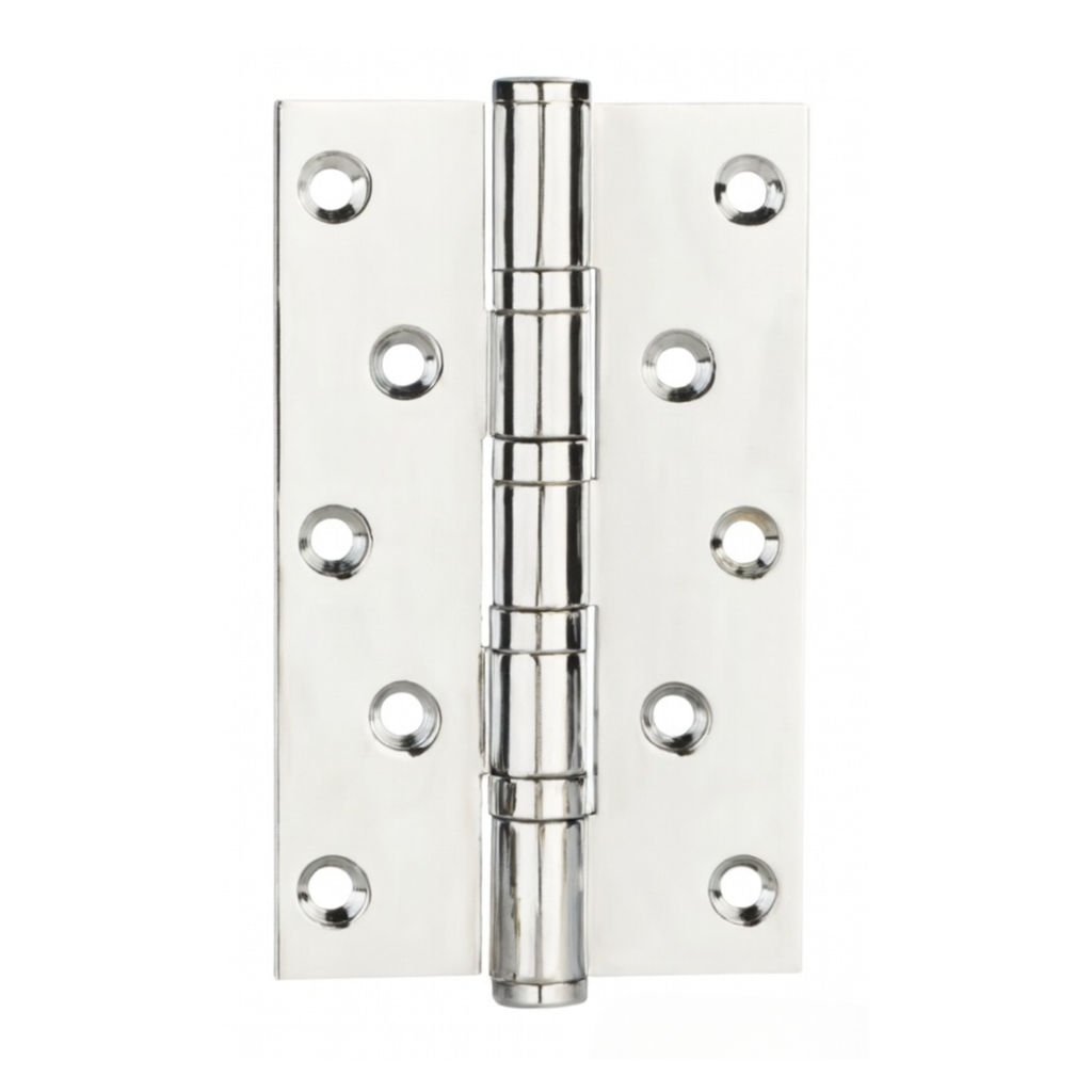 Stepped Brass Butt Hinge — 4" or 5" H × 3.03" W