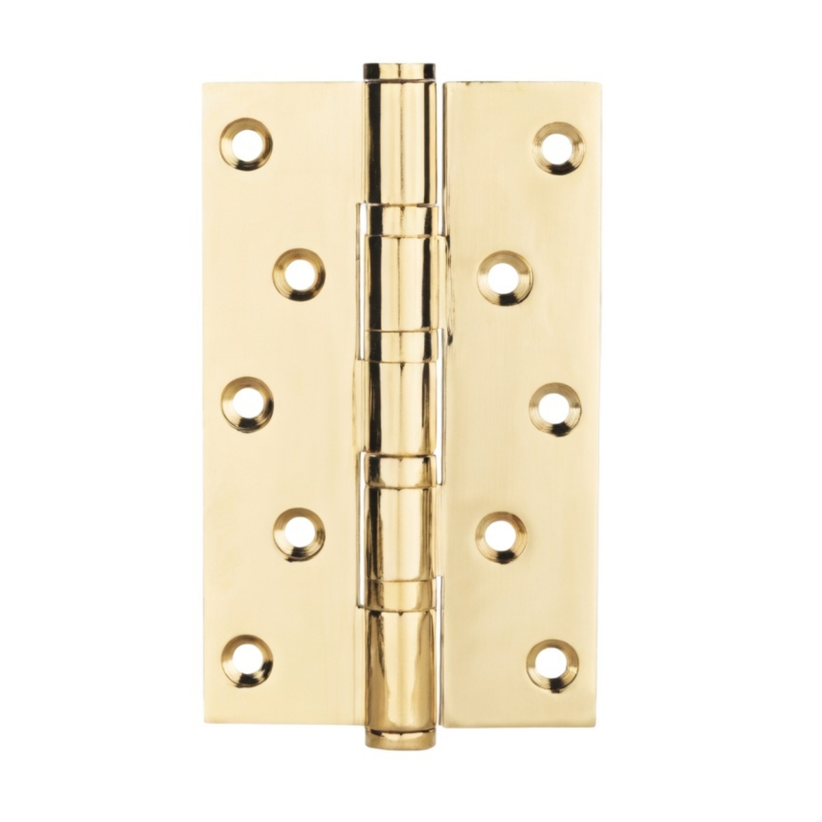 Stepped Brass Butt Hinge — 4" or 5" H × 3.03" W