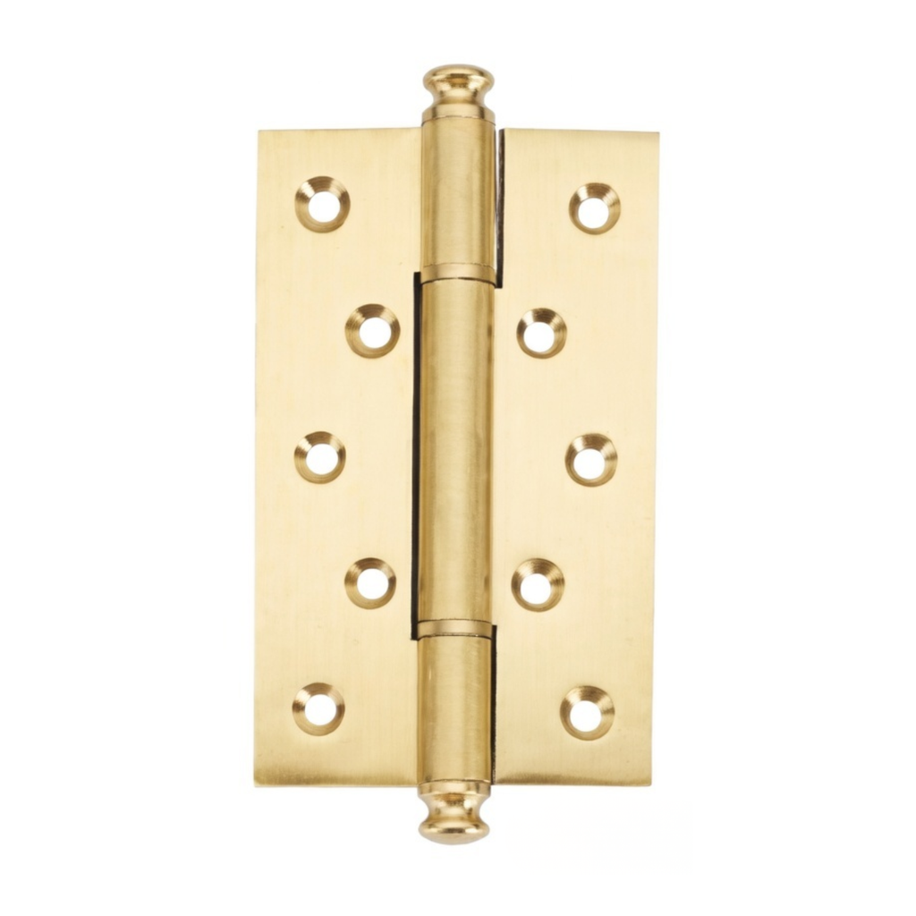 Plain Brass Butt Hinge — 4" or 5" H × 3.03" W