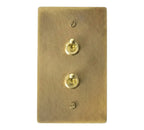 1-Gang Solid Brass Retro Toggle Light Switch