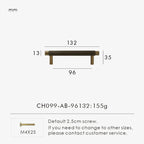 Solid Brass Linear Handle – Modern T-Bar Cabinet & Drawer Pull