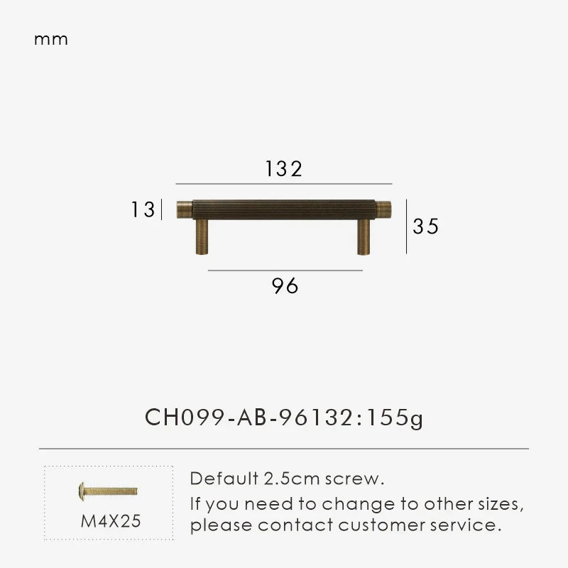 Solid Brass Linear Handle – Modern T-Bar Cabinet & Drawer Pull