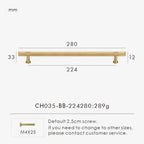 Brass Cross Knurled Handle – Diamond-Cut T-Bar Cabinet & Drawer Pull