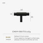 Solid Brass Linear Handle – Modern T-Bar Cabinet & Drawer Pull