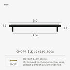 Solid Brass Linear Handle – Modern T-Bar Cabinet & Drawer Pull