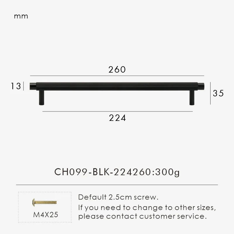 Solid Brass Linear Handle – Modern T-Bar Cabinet & Drawer Pull
