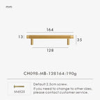 Solid Brass Knurled Handle – Modern T-Bar Cabinet & Drawer Pull