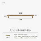 Solid Brass Linear Handle & Knob Set – Modern Textured Cabinet Pulls