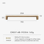 Solid Brass Handle – Simple Antique Brass Cabinet & Drawer Pull