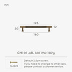 Solid Brass Linear Handle & Knob Set – Modern Textured Cabinet Pulls