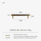 Solid Brass Knurled Handle – Modern T-Bar Cabinet & Drawer Pull