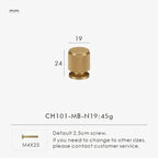 Solid Brass Linear Handle & Knob Set – Modern Textured Cabinet Pulls