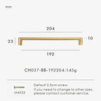 Solid Brass Handle – Simple Gold Cabinet & Drawer Pull