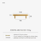 Solid Brass Knurled Handle – Modern T-Bar Cabinet & Drawer Pull