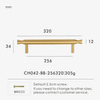 Solid Brass T-Bar Handle – Modern Long Cabinet & Drawer Pull