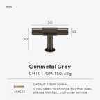 Solid Brass Linear Handle & Knob Set – Modern Textured Cabinet Pulls