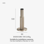 Brass Knurled Door Stopper – Heavy-Duty Floor & Wall Mount