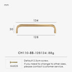 Solid Brass Bent Handle – Simple Modern Cabinet & Drawer Pull