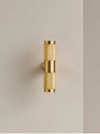 Brass Cross Knurled Handle – Diamond-Cut T-Bar Cabinet & Drawer Pull