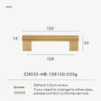 Solid Brass Linear Handle – Long T-Bar Cabinet & Drawer Pull