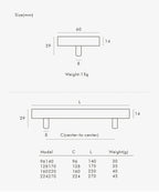 Brass & Beech Wood Handle – Scandinavian Style Cabinet and Drawer Pull